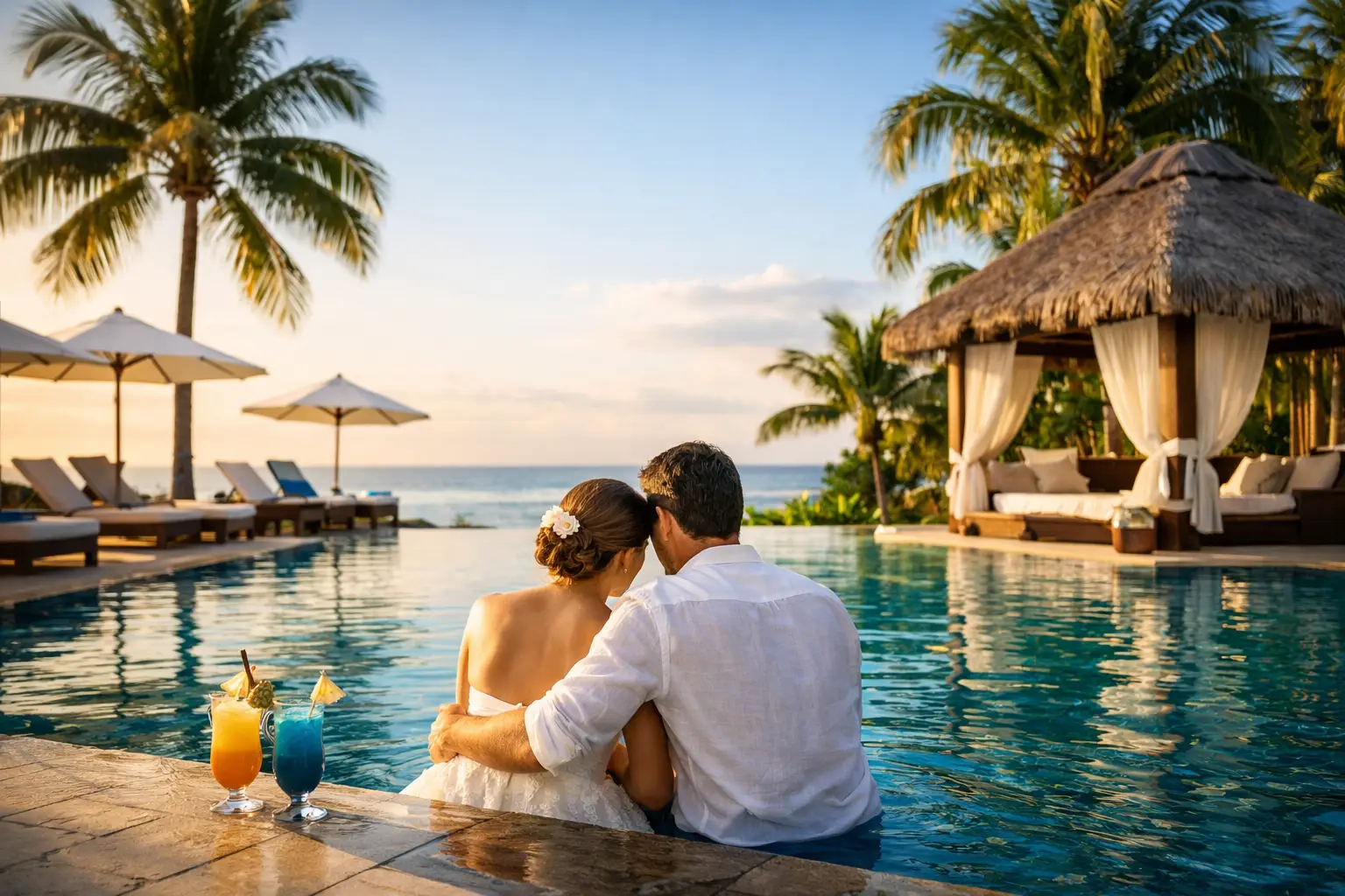 Hotel für Hochzeitsreise mit Pool finden