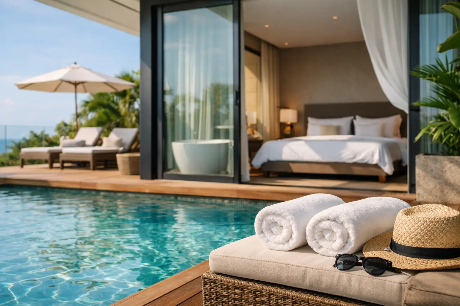 Hotel mit privatem Pool Zimmer finden
