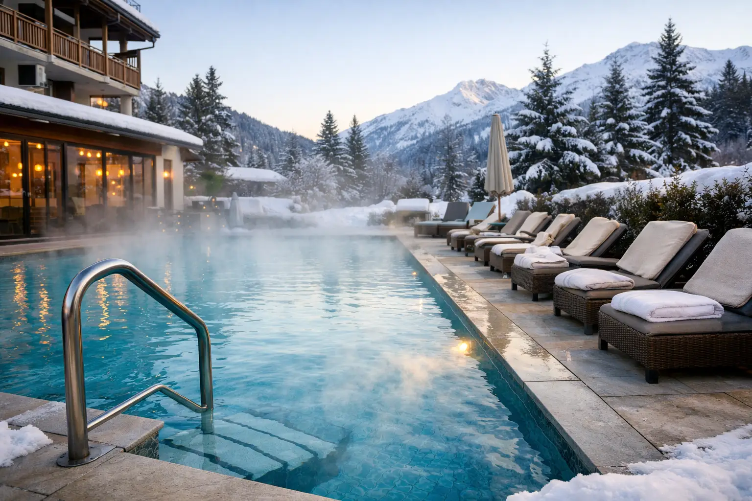 Beheizter Hotelpool im Winter richtig wählen
